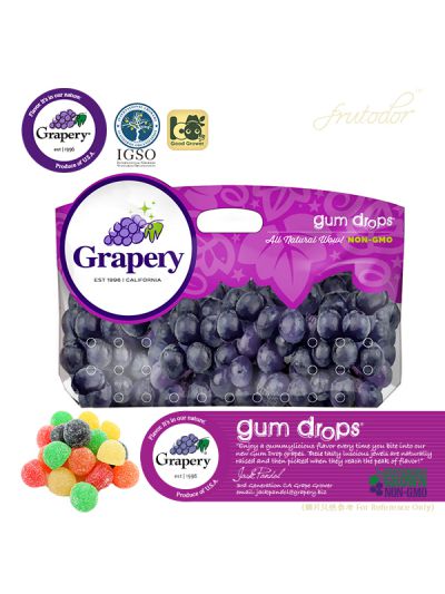 USA California Gum Drops® Seedless Red Grapes (1Pack/2lbs)