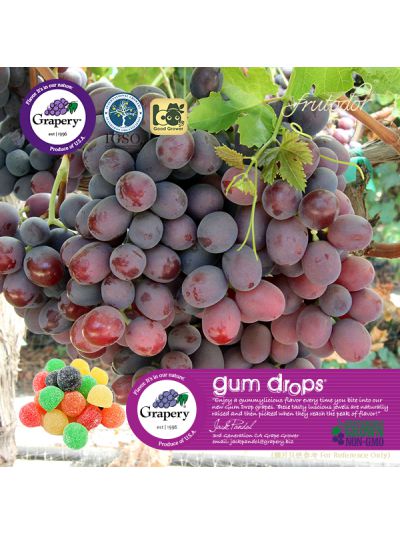 USA California Gum Drops® Seedless Red Grapes (4Pack/8lbs)