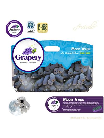 USA California Moon Drops® Seedless Black Grapes (1Pack/2.2lbs)